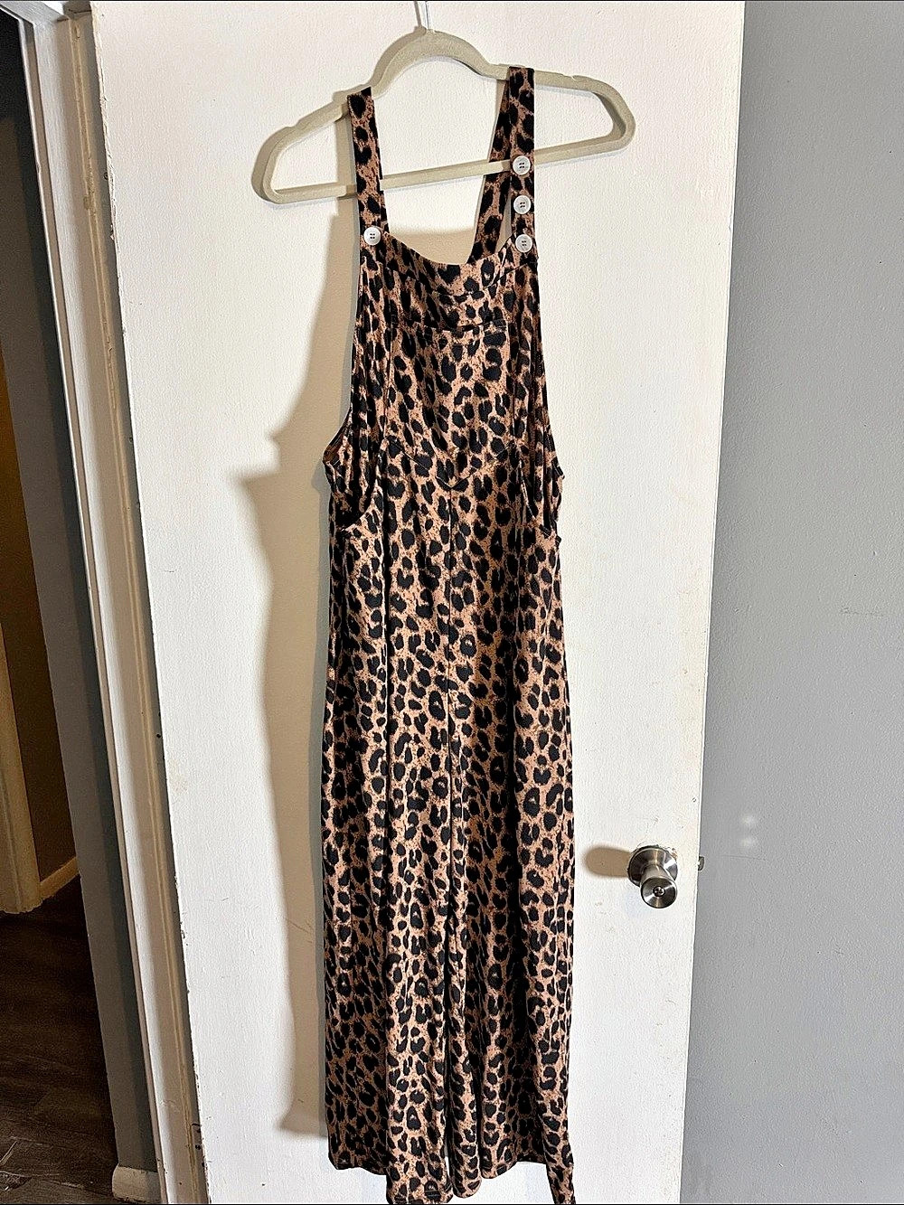 Halara Leopard Print Overalls XL Like New